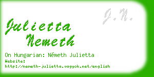 julietta nemeth business card